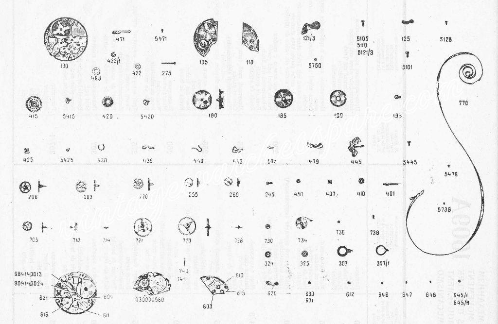 Chaika 1609A Watch spare parts Chaika 1609A Watch spare parts