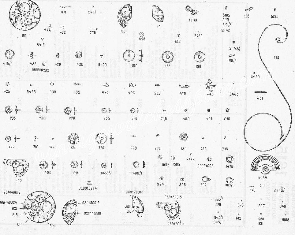 Chaika 1615 Watch spare parts Chaika 1615 Watch spare parts
