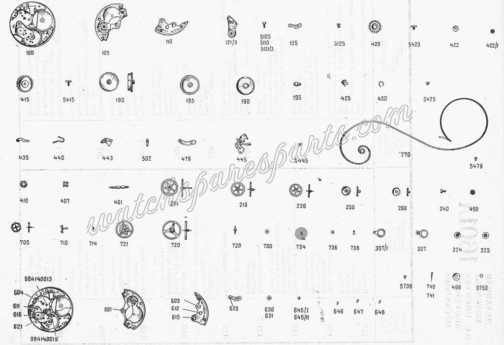 Chaika 1601A Watch spare parts Chaika 1601A Watch spare parts