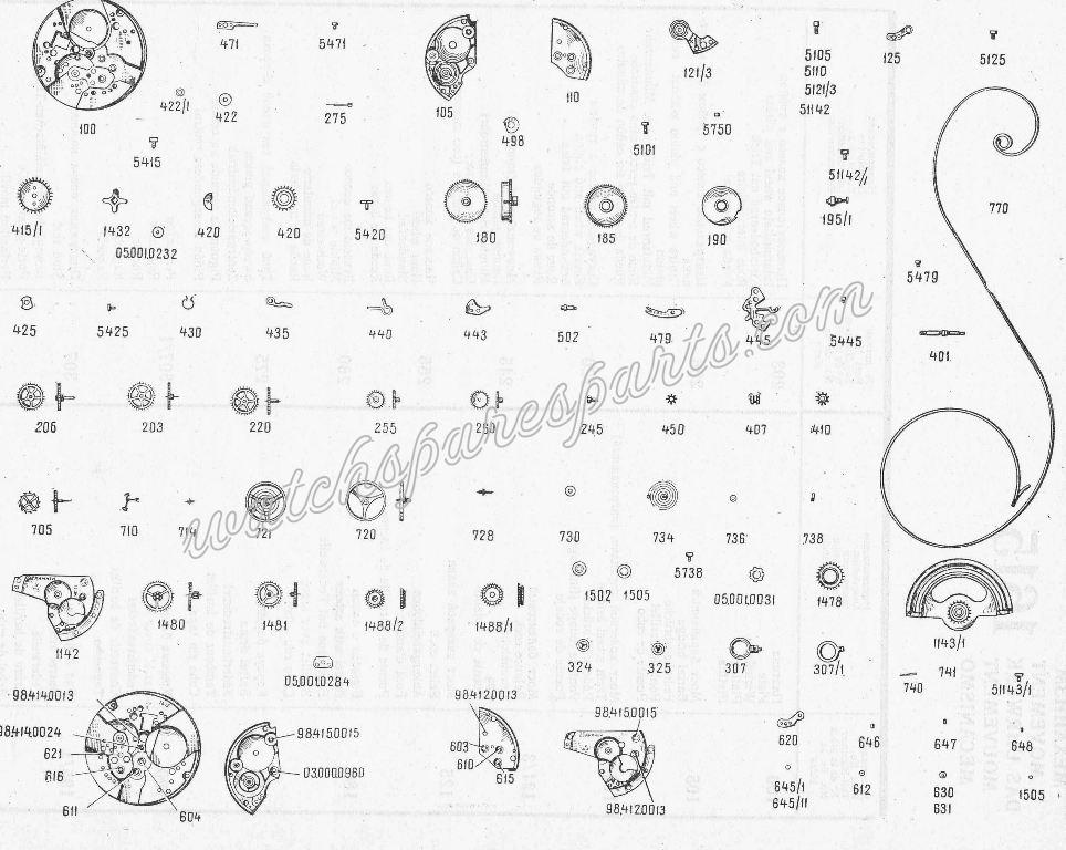 Chaika 1615 Watch spare parts Chaika 1615 Watch spare parts