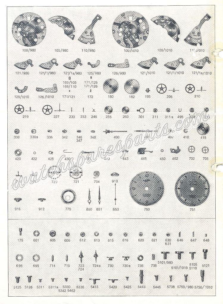 Enicar AR 1010 Watch spare parts Enicar AR 1010 Watch spare parts