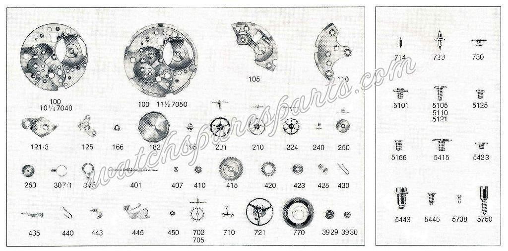 Enicar AR 112 Watch spare parts Enicar AR 112 Watch spare parts