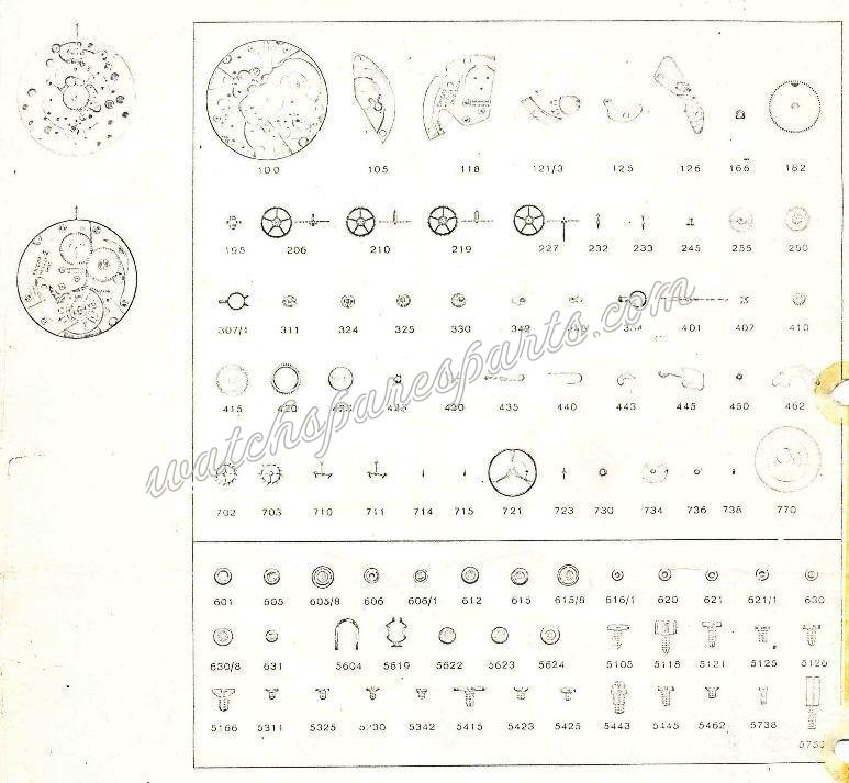 Enicar AR 1120 Watch spare parts Enicar AR 1120 Watch spare parts