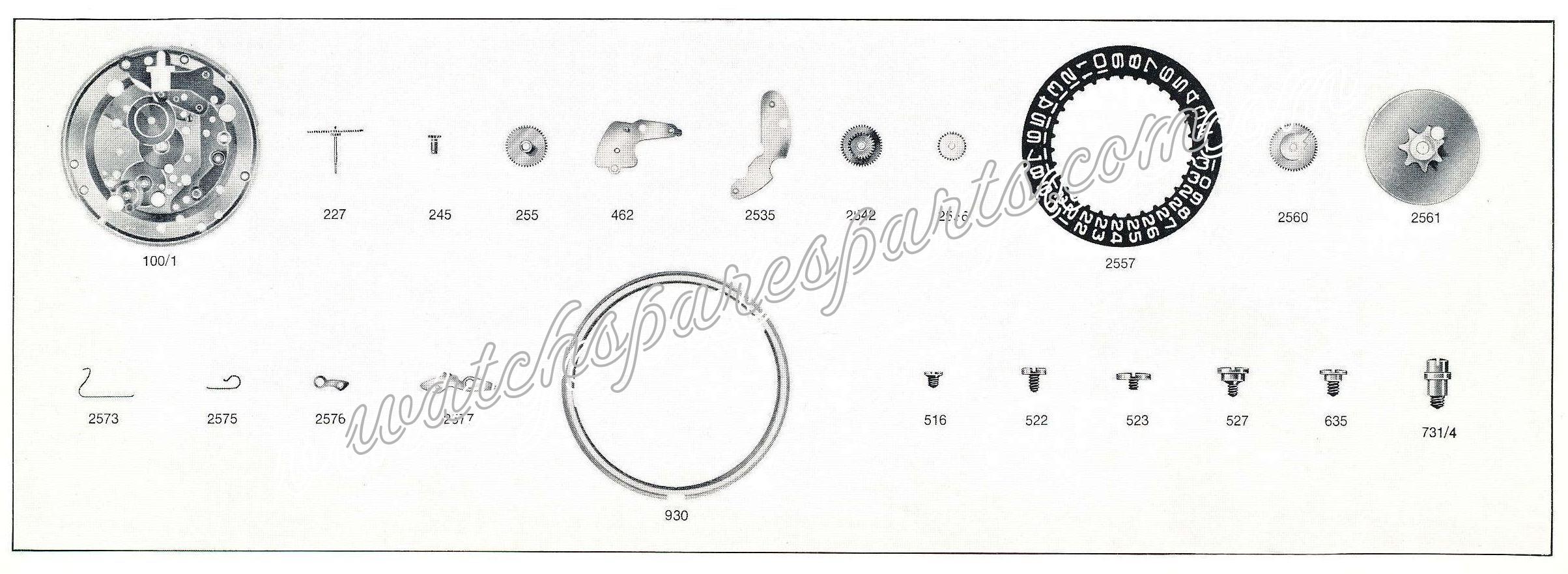 Enicar AR 1147 B Watch Day & Date spare parts Enicar AR 1147 B Watch Day & Date spare parts