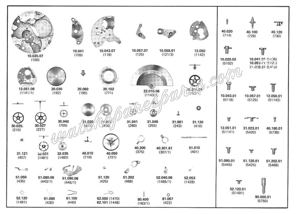 Enicar AR 119 Watch spare parts Enicar AR 119 Watch spare parts