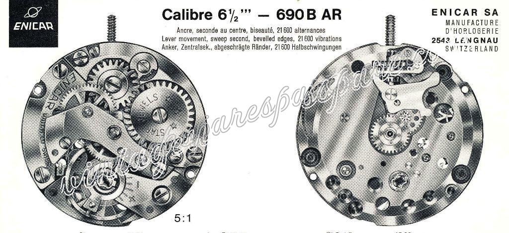 Enicar AR 690 B Watch movements Enicar AR 690 B Watch movements