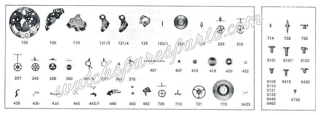 Enicar AR 771 Watch spare parts Enicar AR 771 Watch spare parts