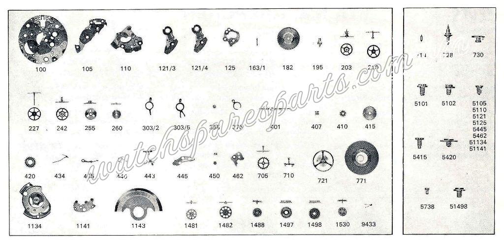 Enicar AR 775 Watch spare parts Enicar AR 775 Watch spare parts