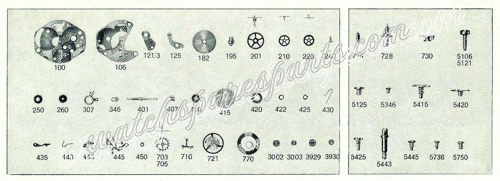 Enicar AR 782 Watch spare parts Enicar AR 782 Watch spare parts