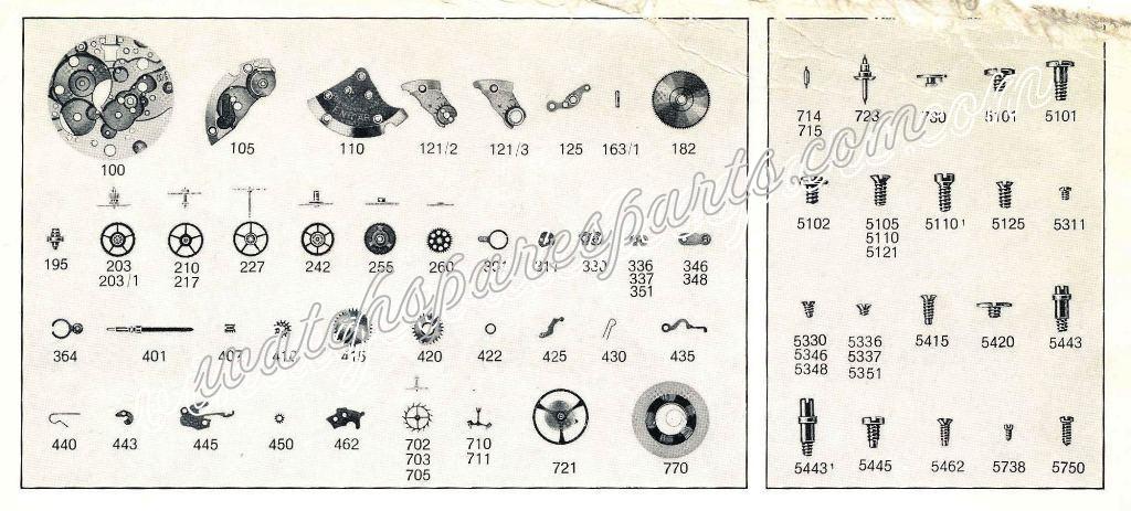 Enicar AR 861 Watch spare parts Enicar AR 861 Watch spare parts