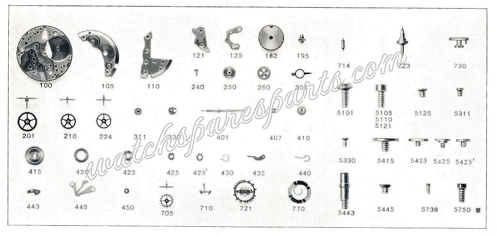 FEF Fleurier 250 Watch Spare Parts FEF Fleurier 250 Watch Spare Parts