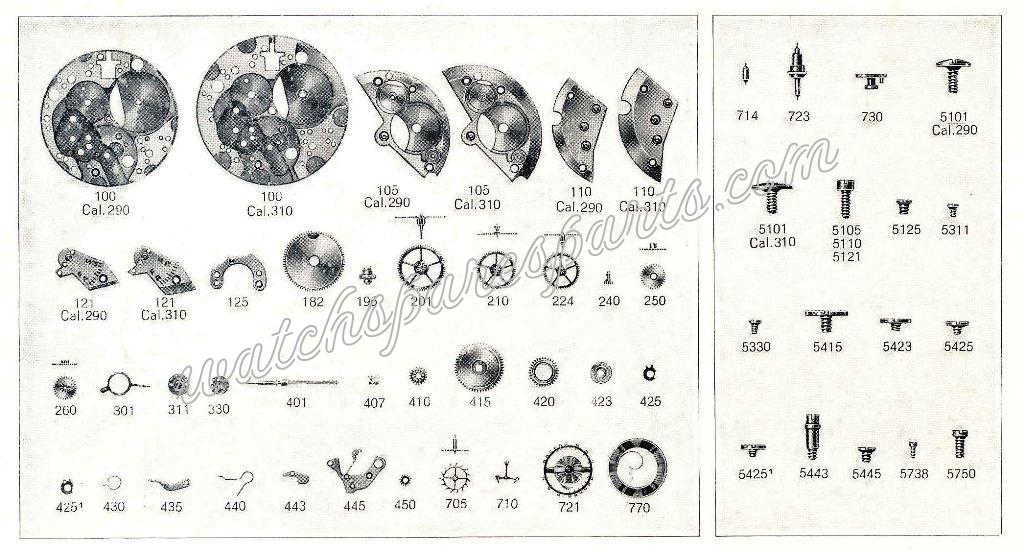 FEF Fleurier 310 Watch Spare Parts FEF Fleurier 310 Watch Spare Parts
