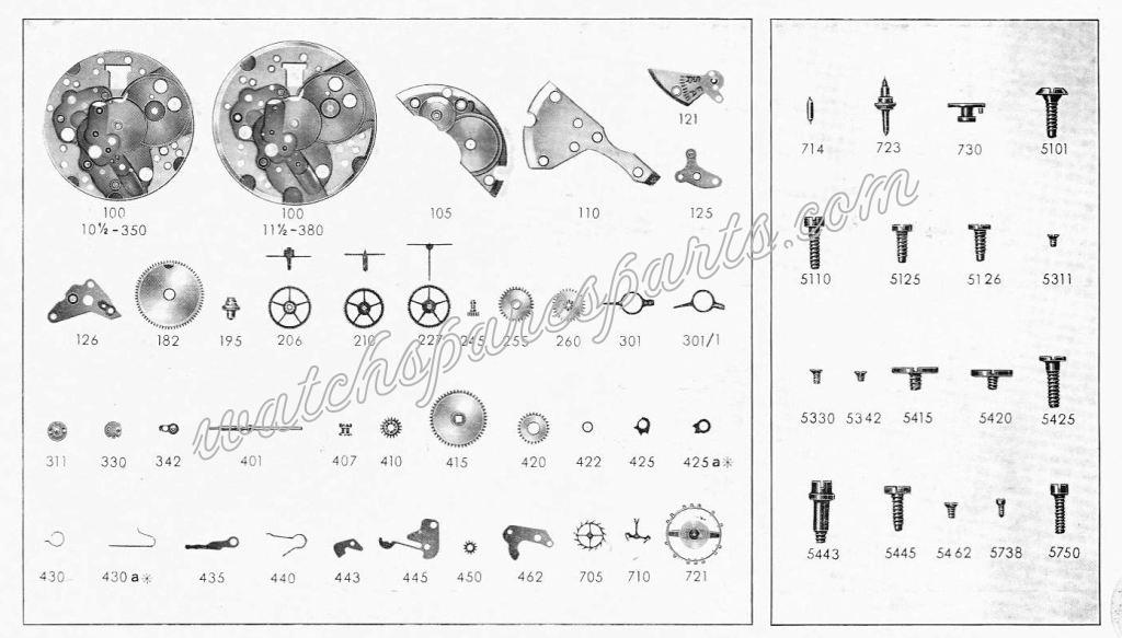 FEF Fleurier 350 Watch Spare Parts FEF Fleurier 350 Watch Spare Parts