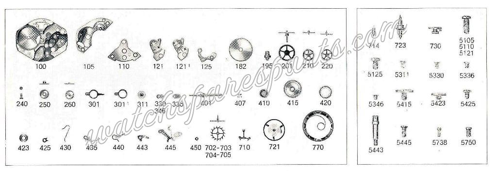 FEF Fleurier 371 Watch Spare Parts FEF Fleurier 371 Watch Spare Parts