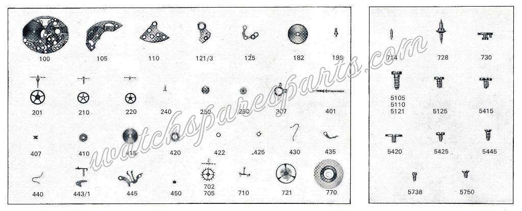 FEF Fleurier 6630 Watch Spare Parts FEF Fleurier 6630 Watch Spare Parts
