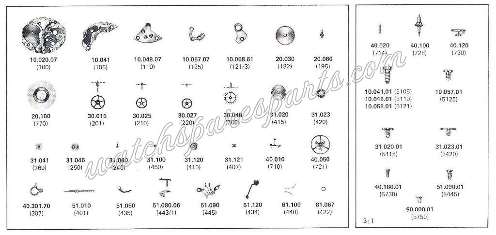 FEF Fleurier 6632 TS Watch Spare Parts FEF Fleurier 6632 TS Watch Spare Parts