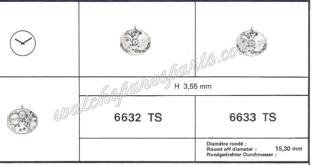FEF Fleurier 6632 TS Watch movements FEF Fleurier 6632 TS Watch movements