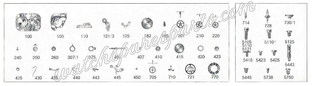FEF Fleurier 6640 Watch Spare Parts FEF Fleurier 6640 Watch Spare Parts