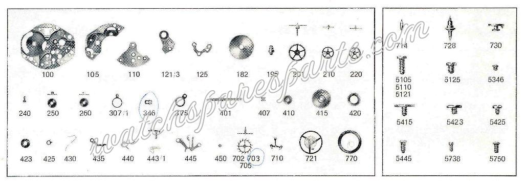 FEF Fleurier 6660 Watch Spare Parts FEF Fleurier 6660 Watch Spare Parts