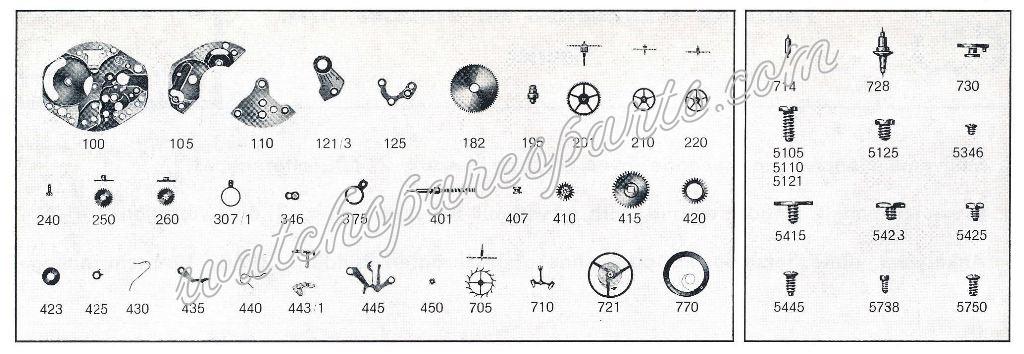 FEF Fleurier 6664 Watch Spare Parts FEF Fleurier 6664 Watch Spare Parts