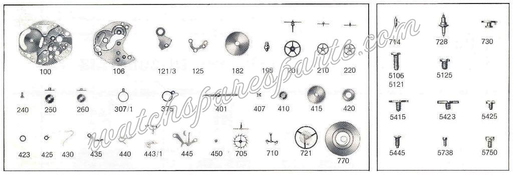 FEF Fleurier 6665 TS Watch Spare Parts FEF Fleurier 6665 TS Watch Spare Parts
