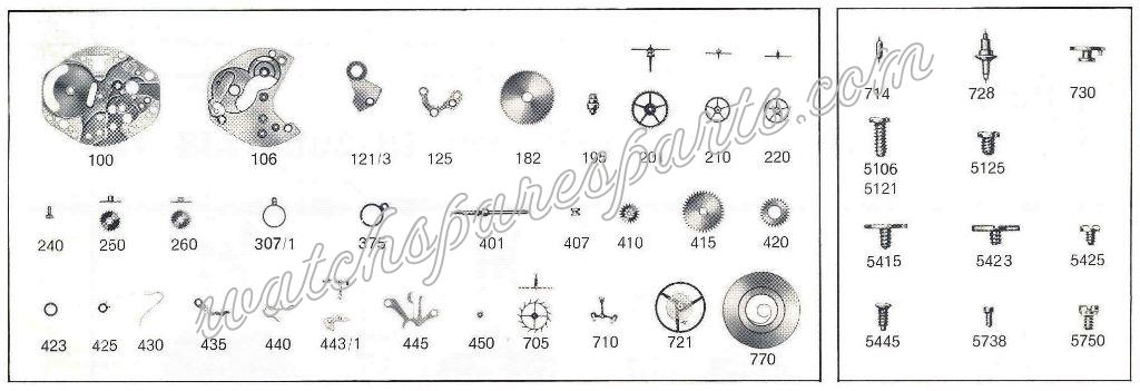 FEF Fleurier 6665.1 ST Watch Spare Parts FEF Fleurier 6665.1 ST Watch Spare Parts