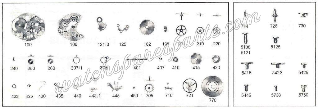 FEF Fleurier 6665.1.M6.ST Watch Spare Parts FEF Fleurier 6665.1.M6.ST Watch Spare Parts