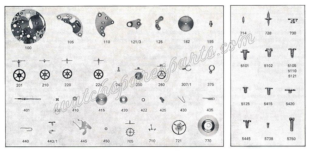 FEF Fleurier 6670 Watch Spare Parts FEF Fleurier 6670 Watch Spare Parts