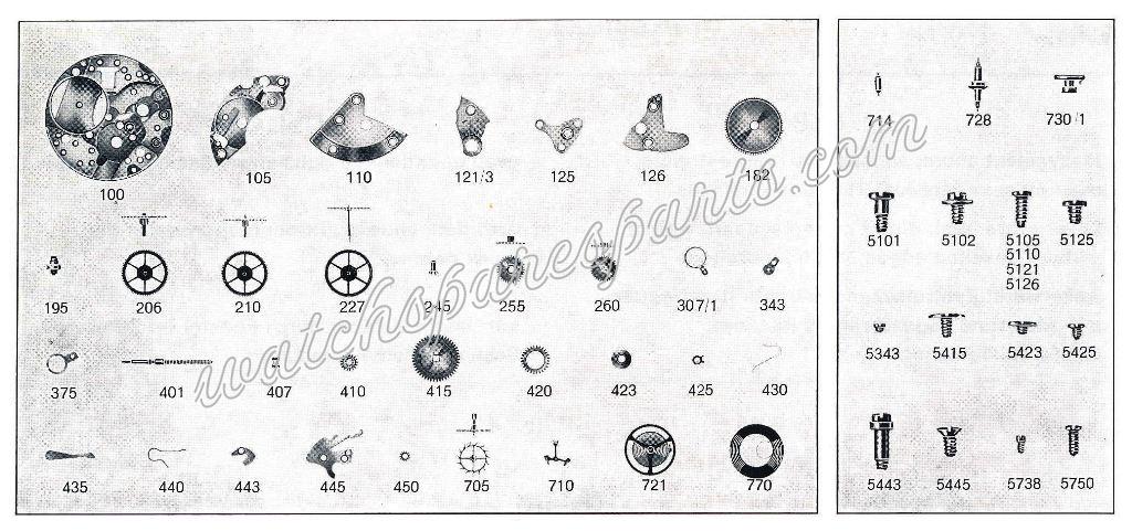 FEF Fleurier 6680 Watch Spare Parts FEF Fleurier 6680 Watch Spare Parts