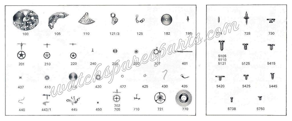 FEF Fleurier 6701 Watch Spare Parts FEF Fleurier 6701 Watch Spare Parts