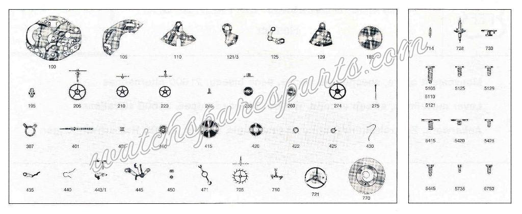 FEF Fleurier 6764 Watch Spare Parts FEF Fleurier 6764 Watch Spare Parts