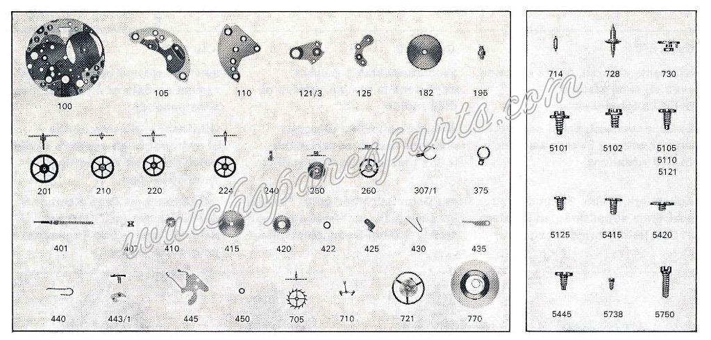 FEF Fleurier 6870 Watch Spare Parts FEF Fleurier 6870 Watch Spare Parts