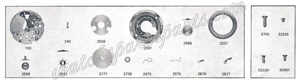 FEF Fleurier 6877 Watch Date spare parts FEF Fleurier 6877 Watch Date spare parts