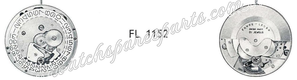 Favre Leuba FL 1152 Watch Movements Favre Leuba FL 1152 Watch Movements