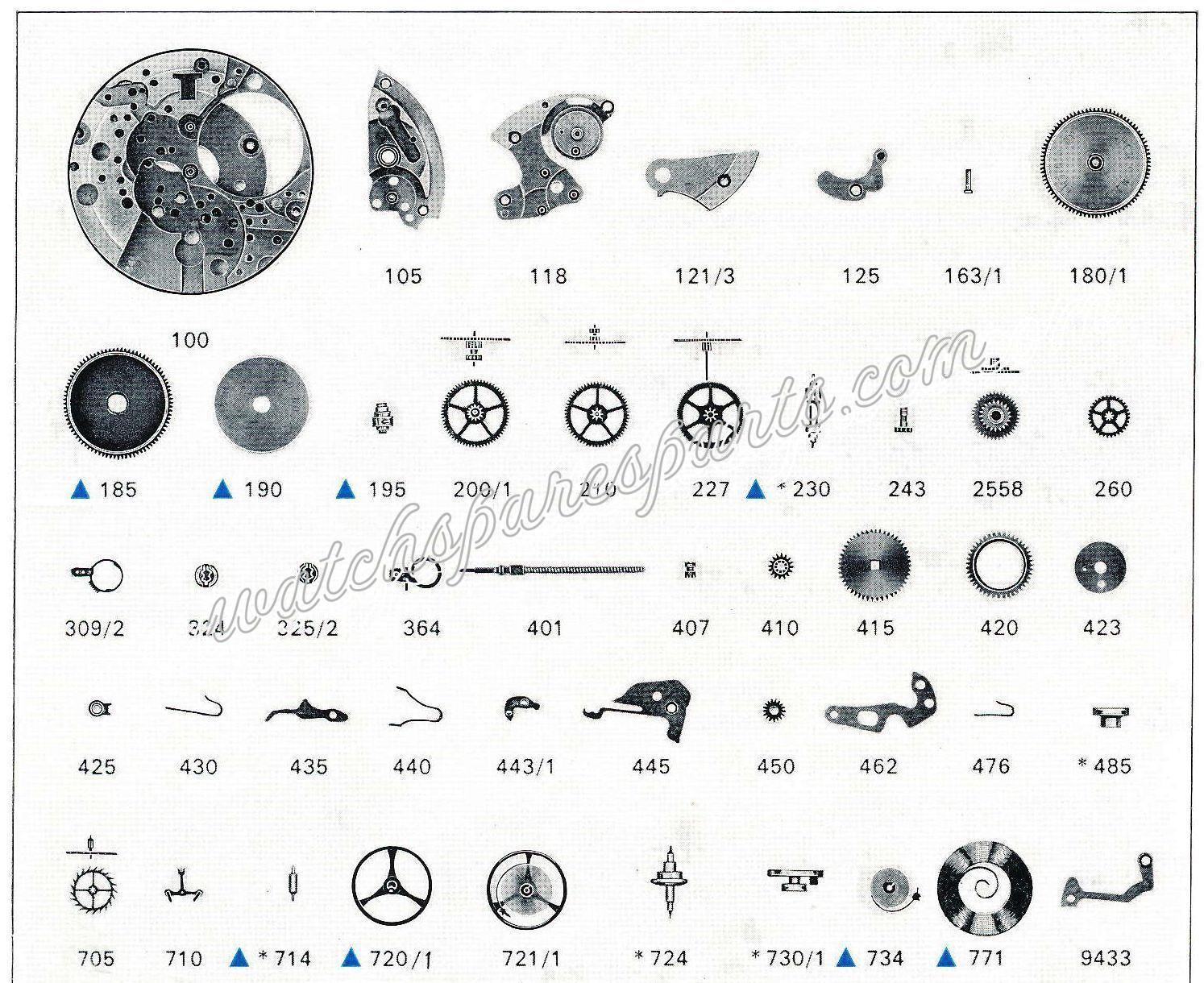 Favre Leuba FL 1152 Watch Spare Parts Favre Leuba FL 1152 Watch Spare Parts