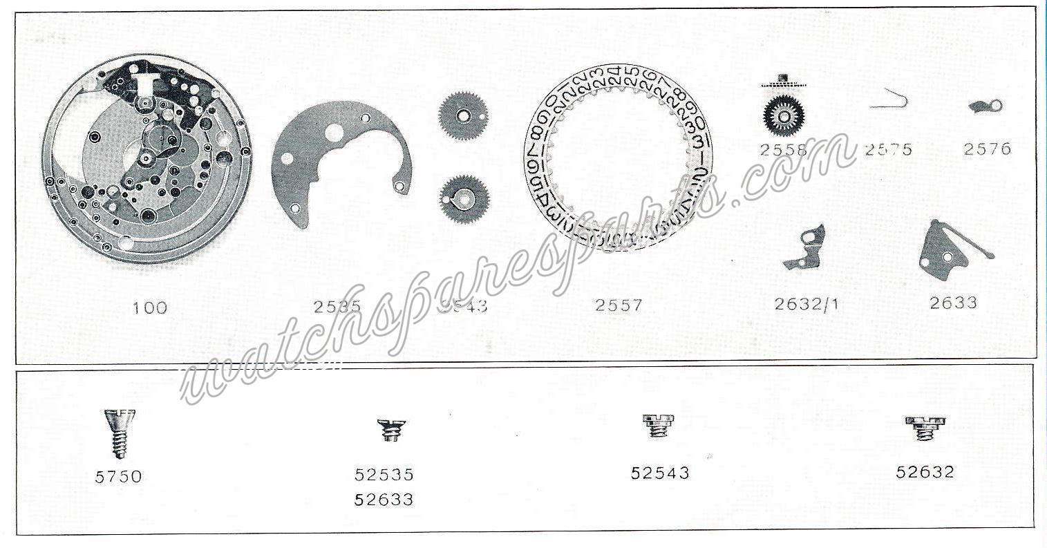 Favre Leuba FL 1152 date watch spare parts Favre Leuba FL 1152 date watch spare parts