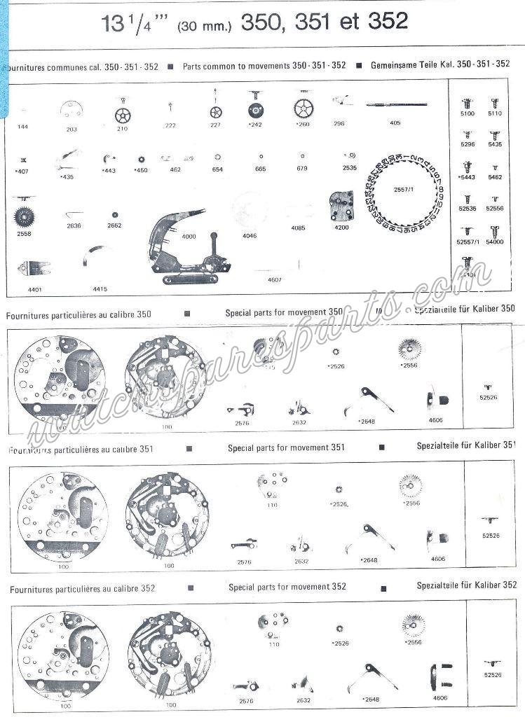 Favre Leuba FL 352 Watch Spare Parts Favre Leuba FL 352 Watch Spare Parts