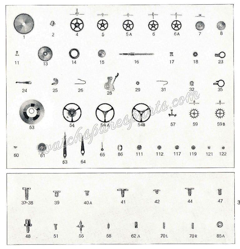 Bulova 10 CL Watch spare parts Bulova 10 CL Watch spare parts