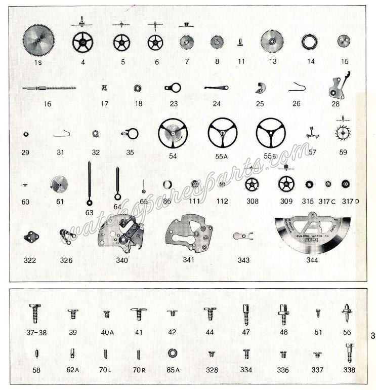 Bulova 11 ALAC Watch spare parts Bulova 11 ALAC Watch spare parts