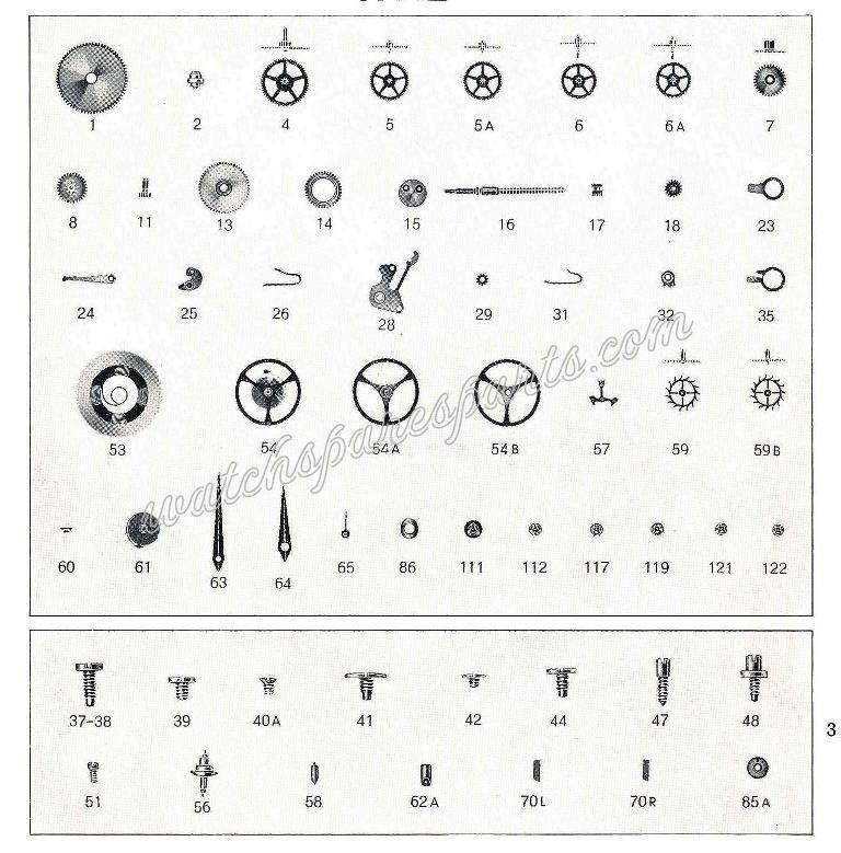 Bulova 11 ALC Watch spare parts Bulova 11 ALC Watch spare parts