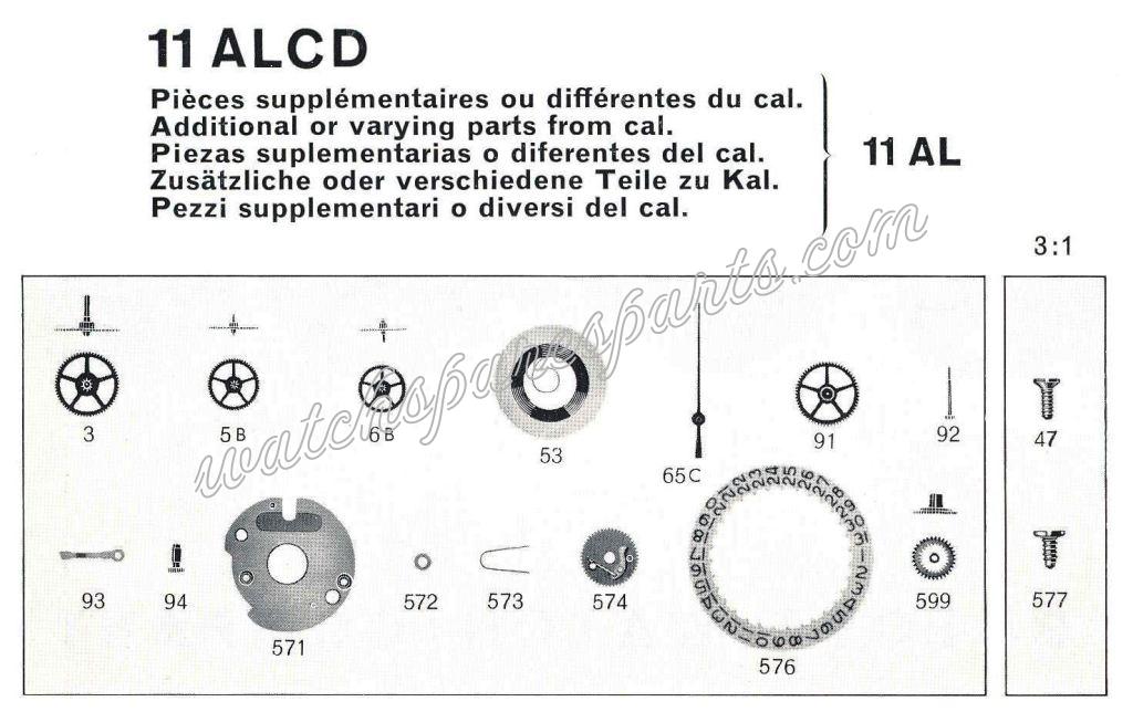 Bulova 11 ALCD Watch Date spare parts Bulova 11 ALCD Watch Date spare parts