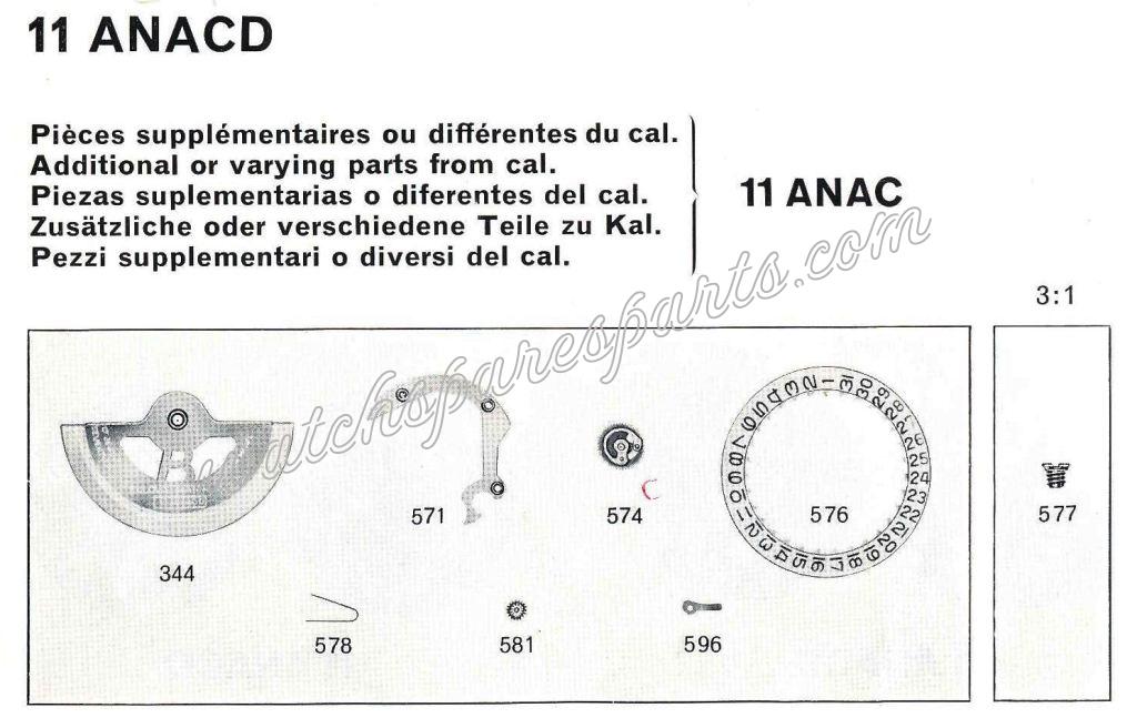 Bulova 11 ANACD Watch Date spare parts Bulova 11 ANACD Watch Date spare parts