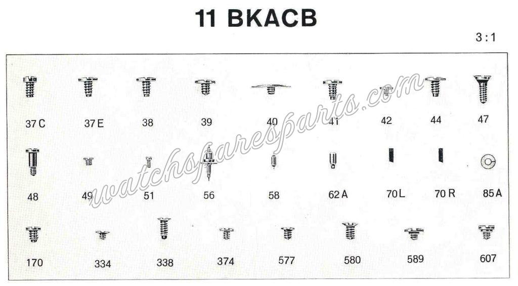Bulova 11 BKACB Watch spare part Bulova 11 BKACB Watch spare part