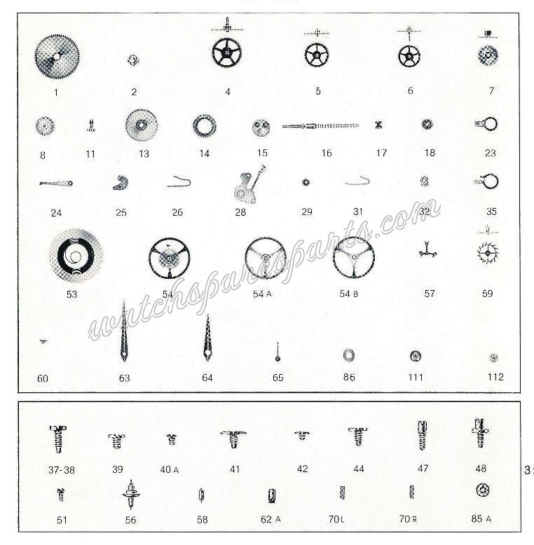 Bulova 11 BLC Watch spare parts Bulova 11 BLC Watch spare parts
