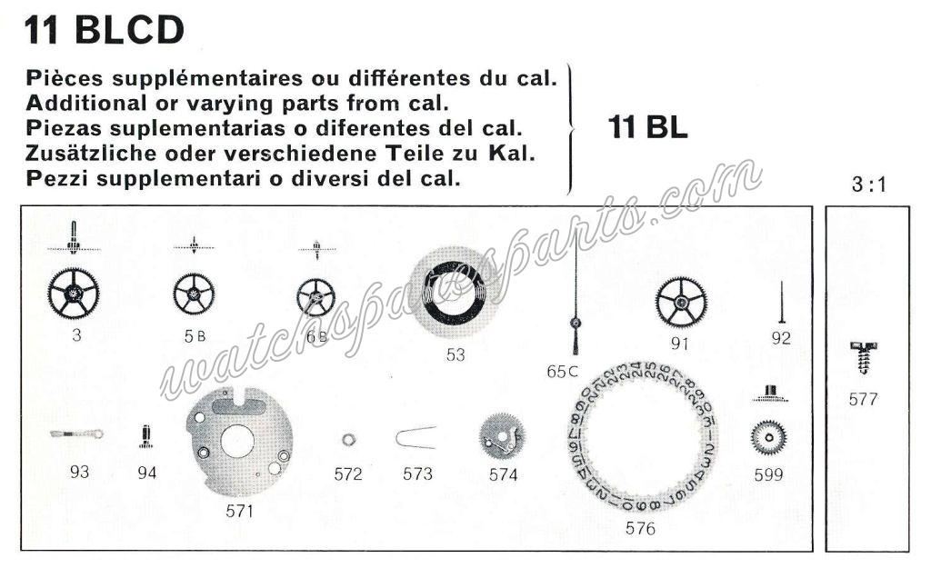 Bulova 11 BLCD Watch spare part Bulova 11 BLCD Watch spare part