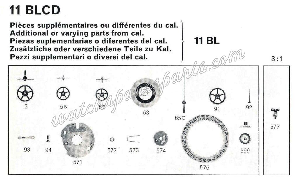 Bulova 11 BLCD Watch spare part Bulova 11 BLCD Watch spare part