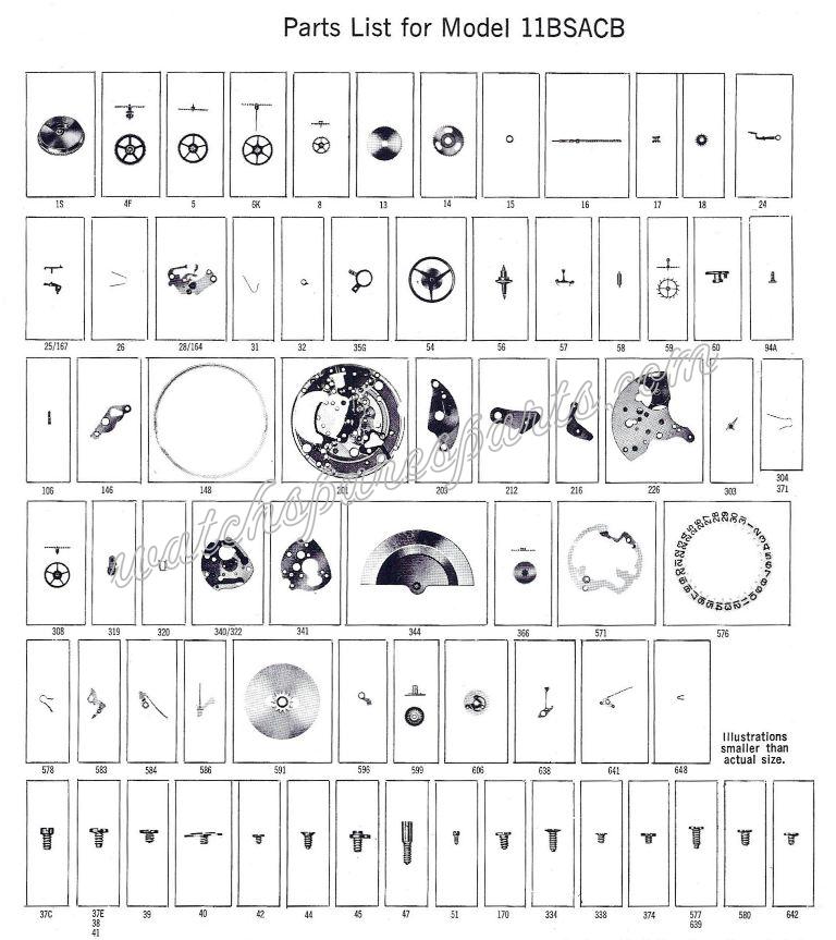 Bulova 11 BSACB Watch spare parts Bulova 11 BSACB Watch spare parts
