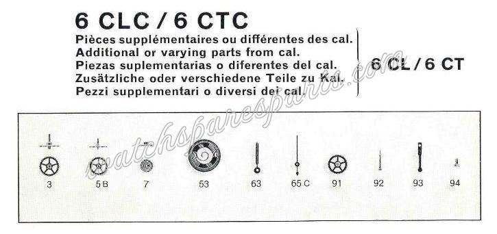 Bulova 6 CLC Watch spare part Bulova 6 CLC Watch spare part