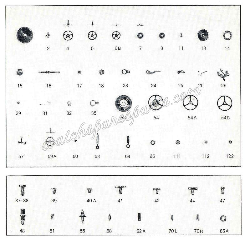 Bulova 6 CLC Watch spare parts Bulova 6 CLC Watch spare parts