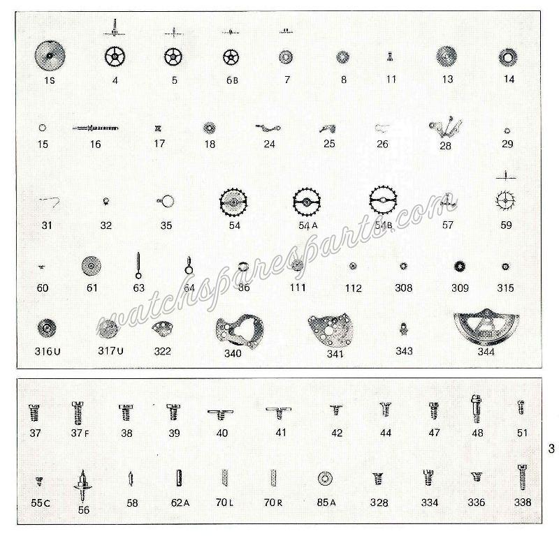 Bulova 6 CMA Watch spare parts Bulova 6 CMA Watch spare parts